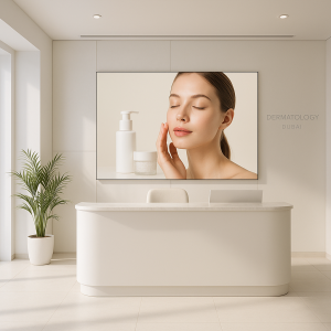 “Marketing team analyzing dermatology clinic campaign performance in Dubai.”