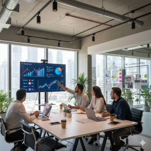 SparkWave Media marketing team in Dubai planning 2025 campaigns